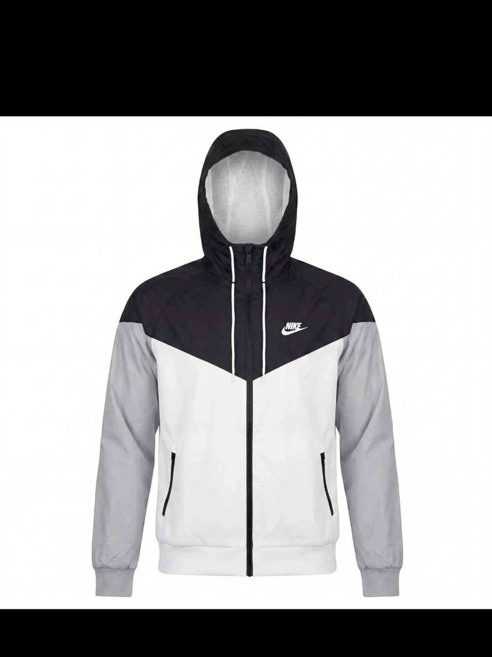 New With Tags Nike Womens Hooded Windbreaker Jacket - Black & Gray